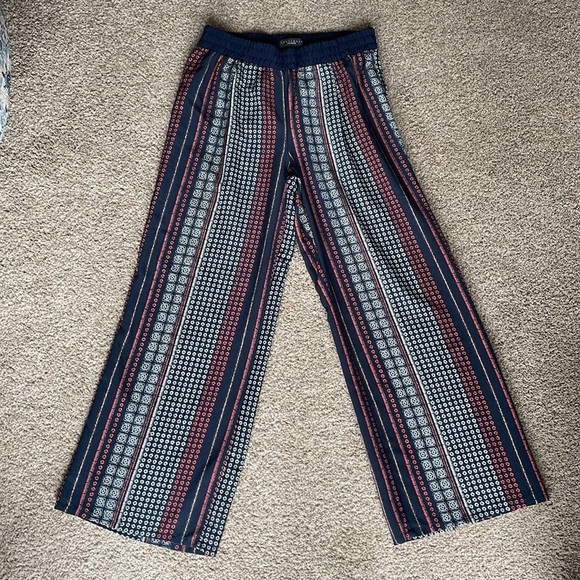 Anthropologie | Sanctuary Wide-leg Navy Blue Print - Picture 3 of 5